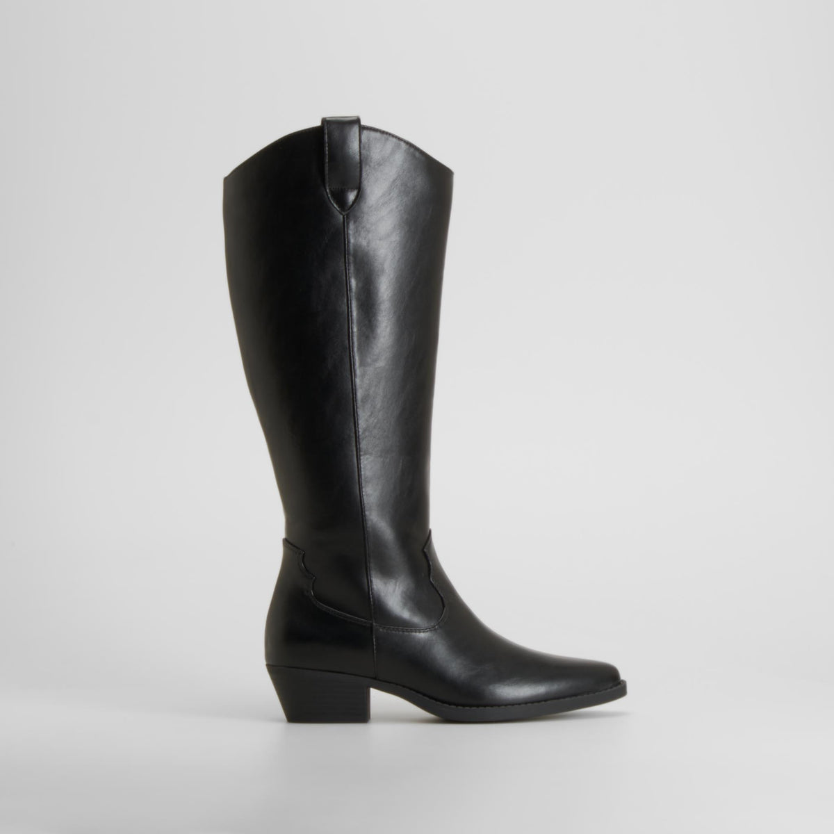 Bota alta campera negra NYC