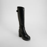 Bota alta plataforma negra NYC