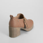 Zapato tacón marrón cremallera SENDA ROAD