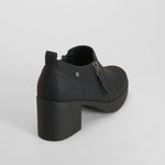 Zapato tacón negra cremallera SENDA ROAD