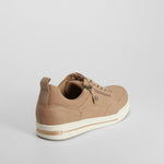 Zapatilla casual cremallera beige SENDA ROAD