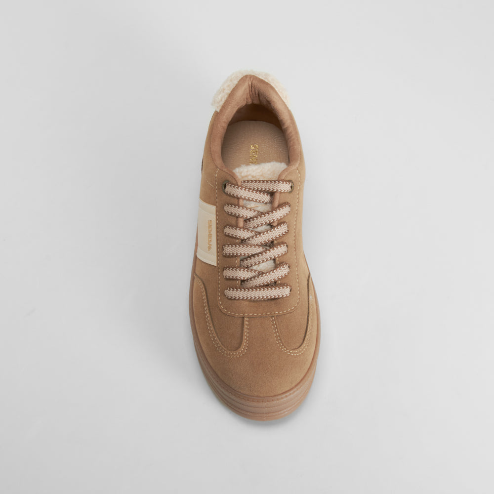 Sneaker plataforma urbana beige SENDA ROAD
