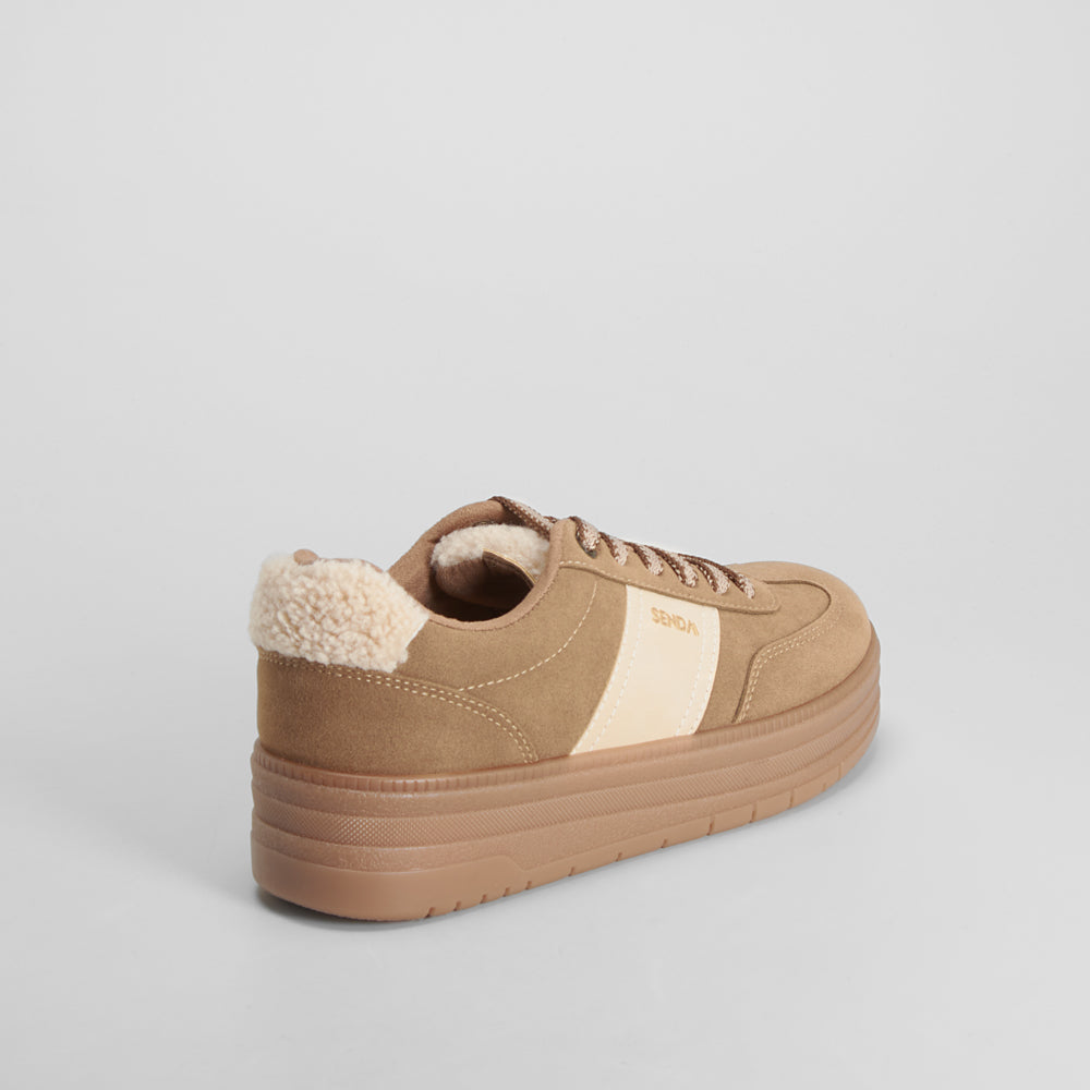 Sneaker plataforma urbana beige SENDA ROAD