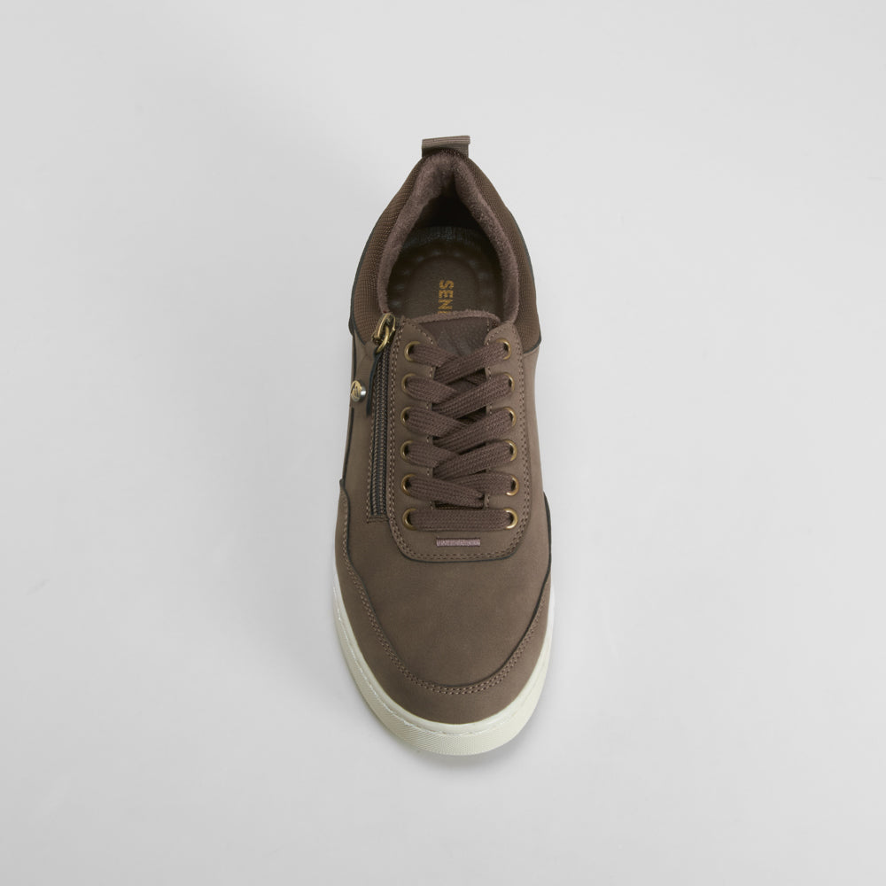 Zapatilla cremallera lateral marrón SENDA ROAD