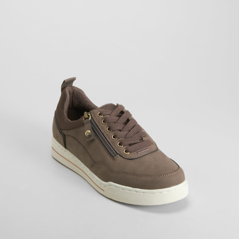 Zapatilla cremallera lateral marrón SENDA ROAD