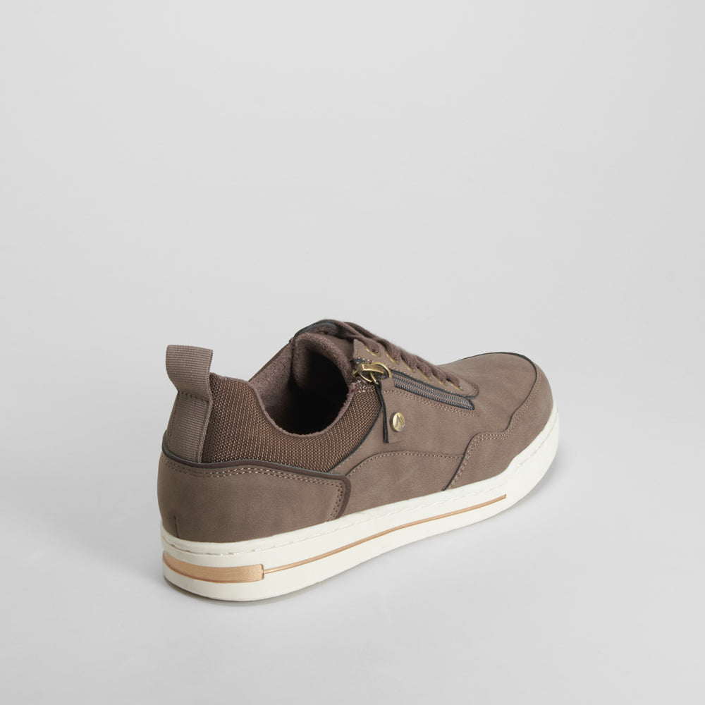 Zapatilla cremallera lateral marrón SENDA ROAD