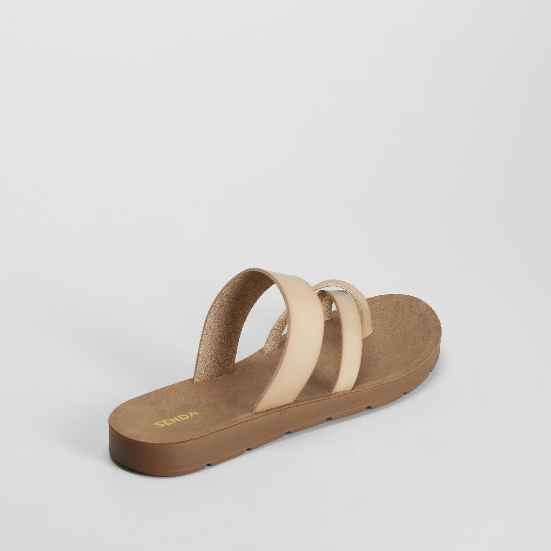 Sandalia plana esclava beige SENDA ROAD