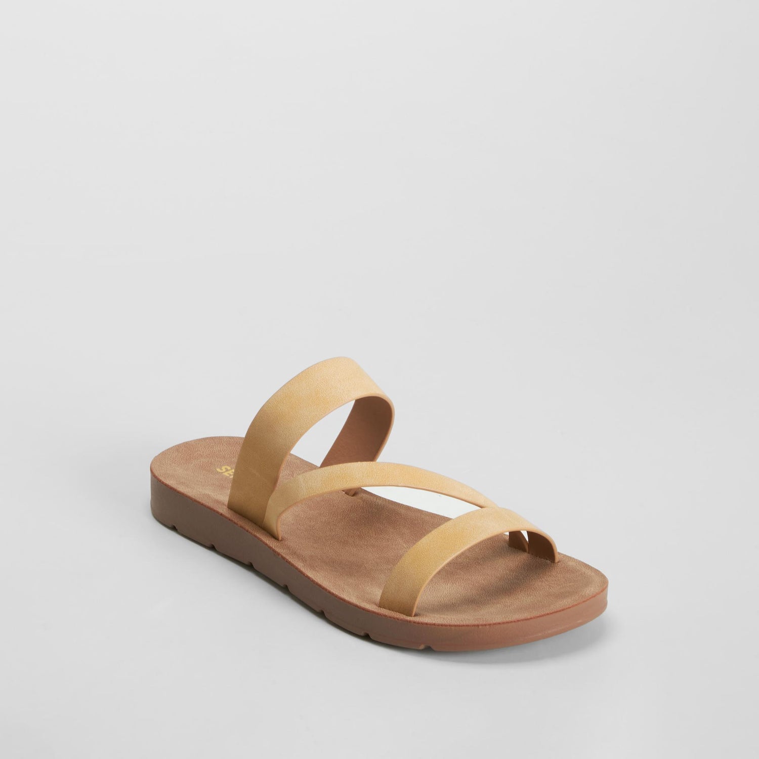 Sandalia plana tiras cruzadas beige SENDA ROAD