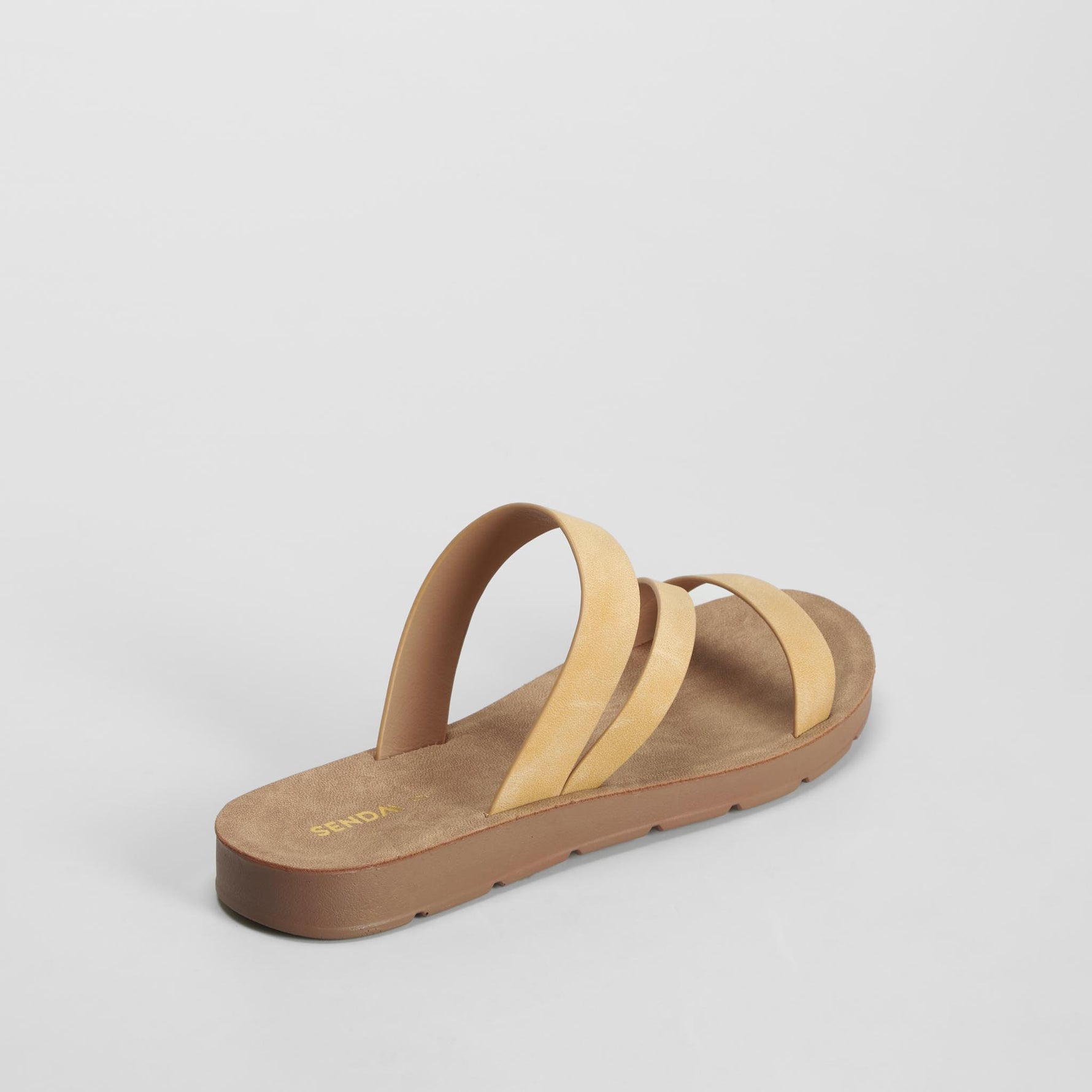 Sandalia plana tiras cruzadas beige SENDA ROAD