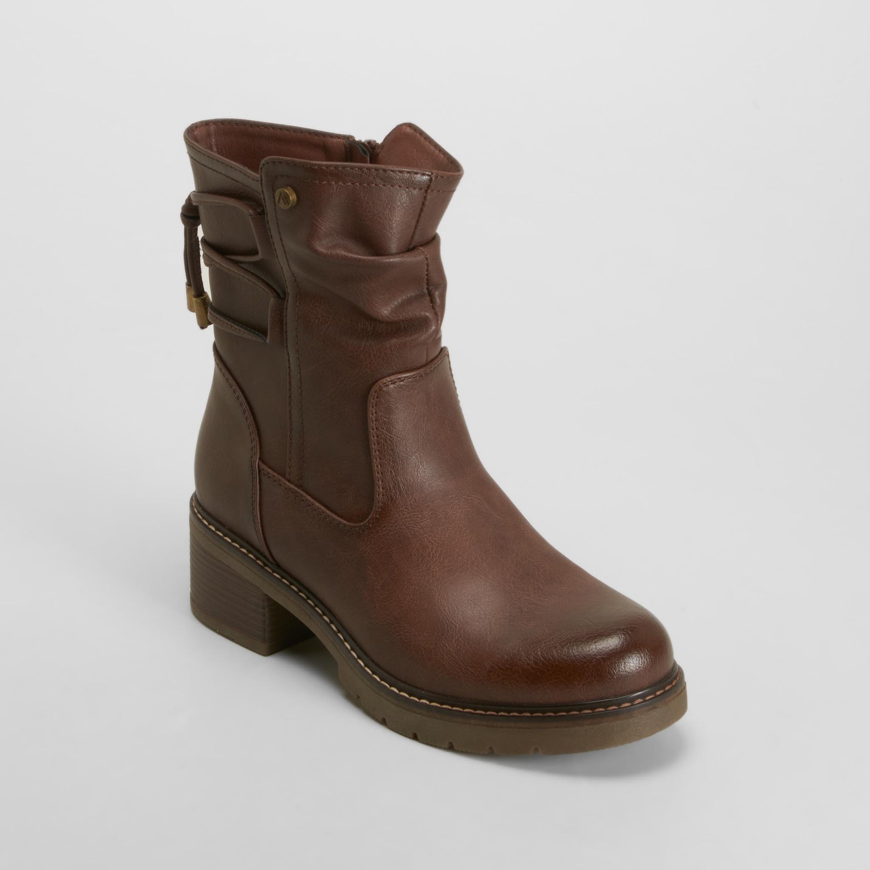 Bota biker doble hebilla marrón SENDA ROAD