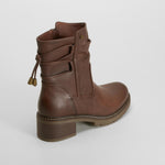Bota biker doble hebilla marrón SENDA ROAD