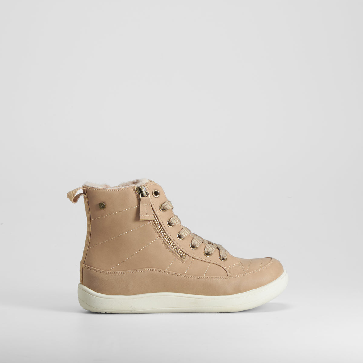 Botín barefoot casual pelo beige SENDA ROAD