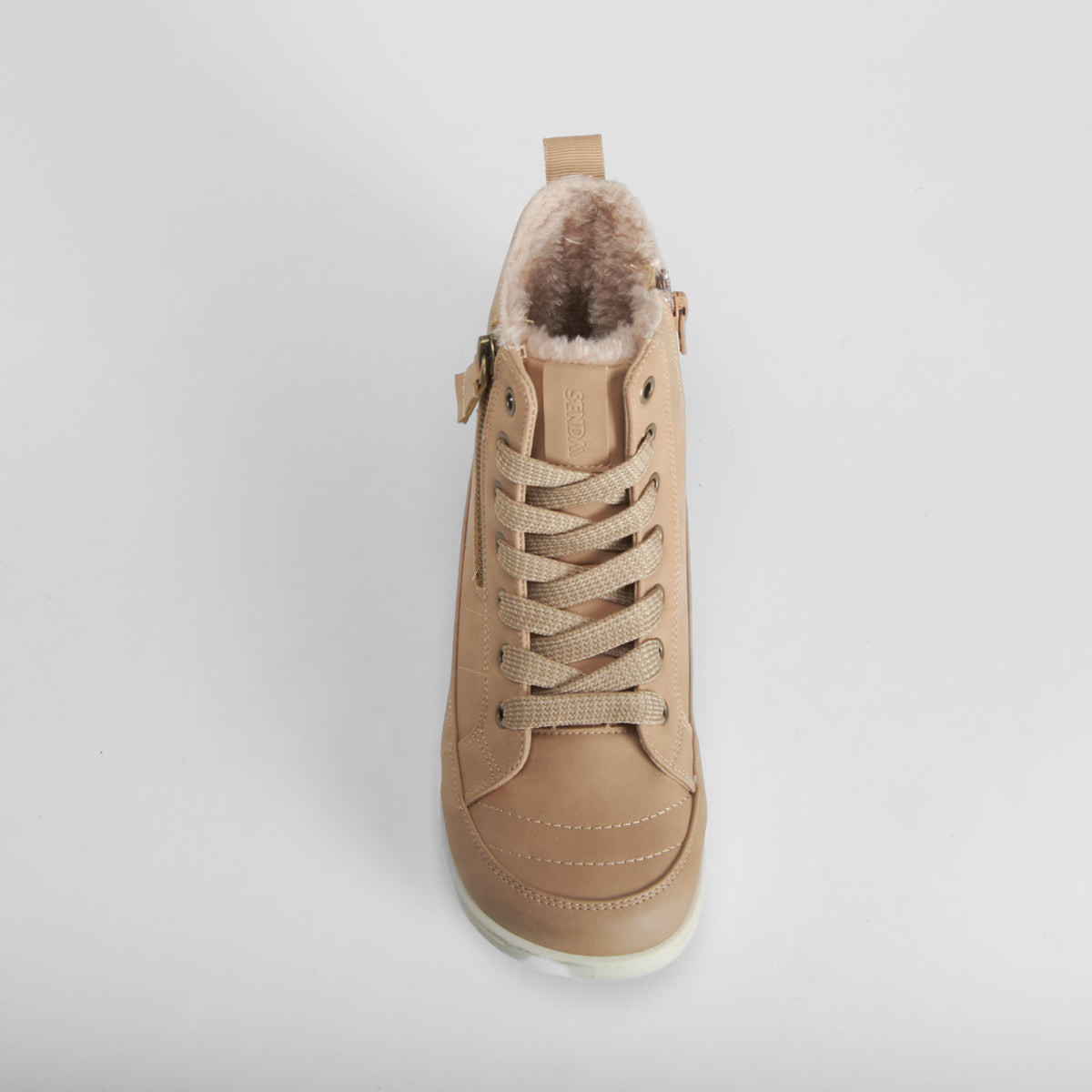 Botín barefoot casual pelo beige SENDA ROAD