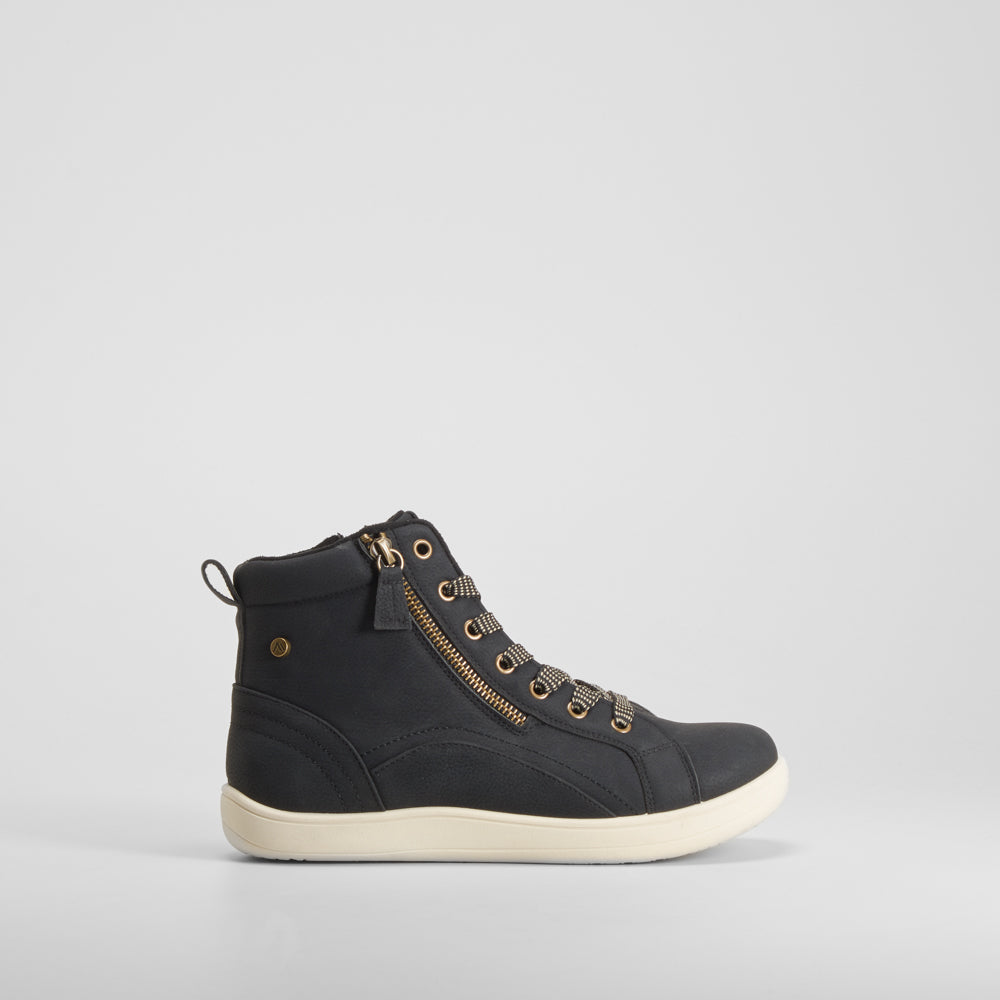 Sneaker barefoot alta negra SENDA ROAD