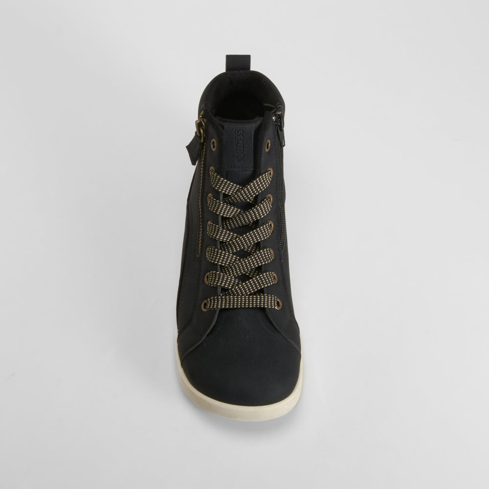 Sneaker barefoot alta negra SENDA ROAD