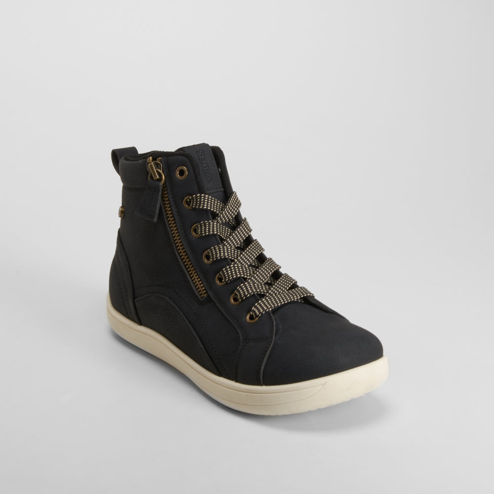 Sneaker barefoot alta negra SENDA ROAD