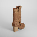 Bota campera tacón cremallera marrón SENDA ROAD