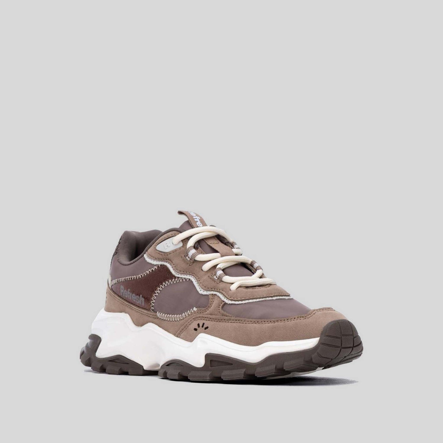 Zapatilla deportiva bicolor taupe REFRESH