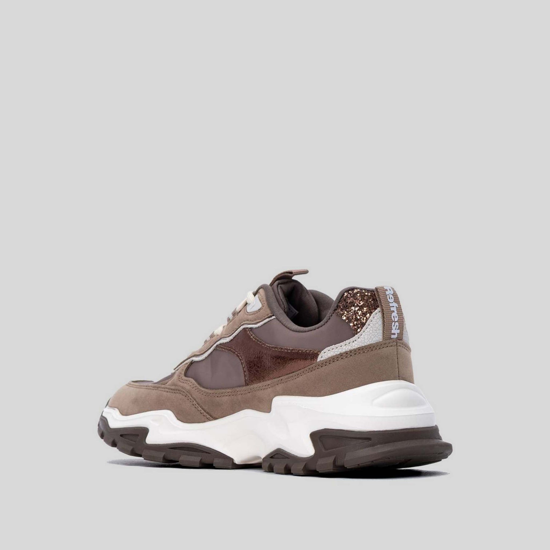 Zapatilla deportiva bicolor taupe REFRESH