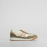 Sneaker retro verde y beige XTI