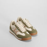 Sneaker retro verde y beige XTI