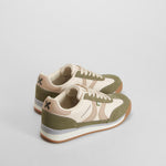 Sneaker retro verde y beige XTI