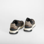 Zapatilla sneaker cuña cordones marrón XTI