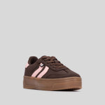 Zapatilla sneaker plataforma marrón y rosa XTI