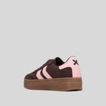 Zapatilla sneaker plataforma marrón y rosa XTI