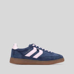 Sneaker suela caramelo rayas blancas y azul XTI