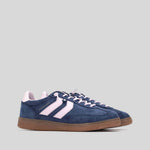 Sneaker suela caramelo rayas blancas y azul XTI