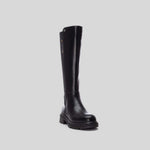 Bota plana alta negra REFRESH