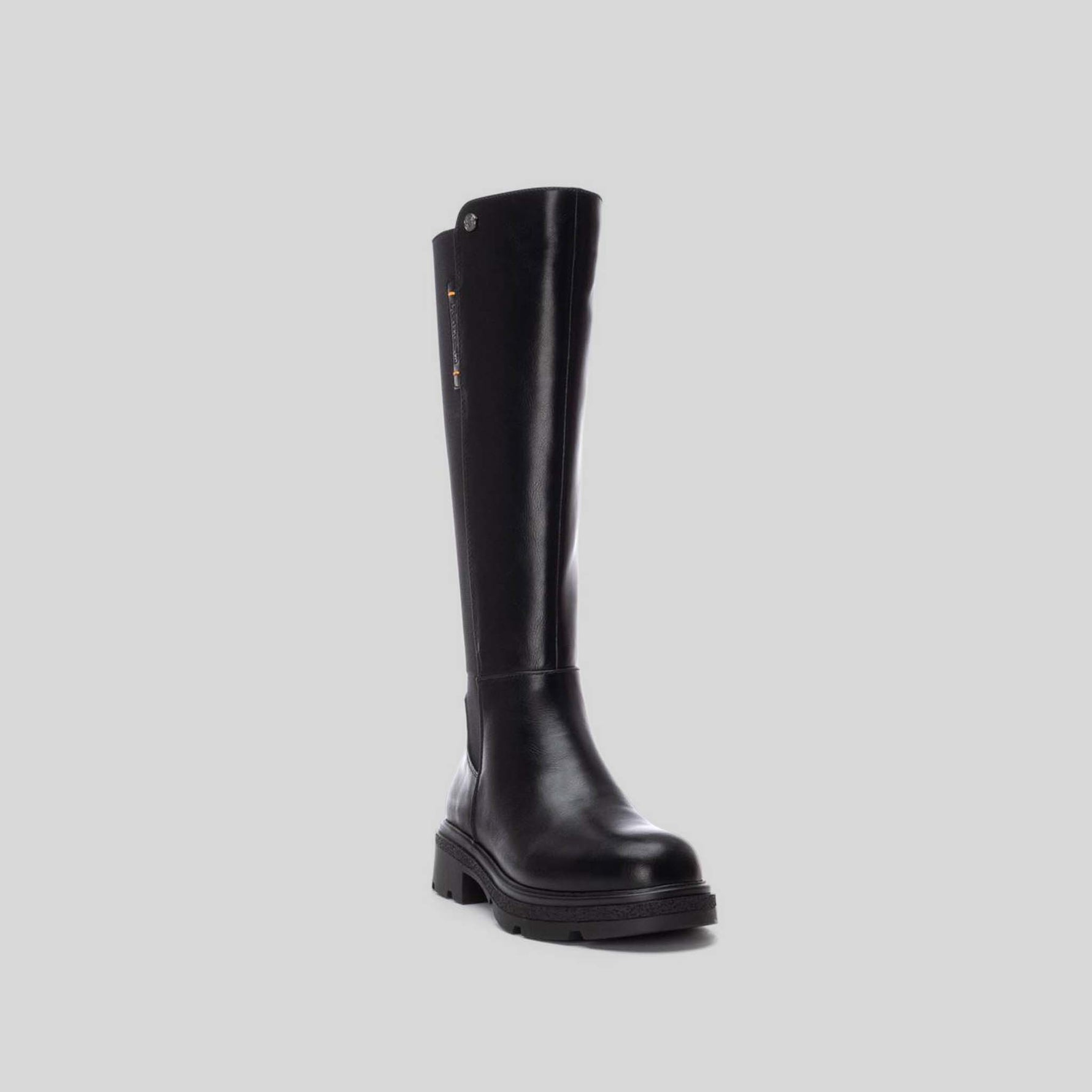 Bota plana alta negra REFRESH