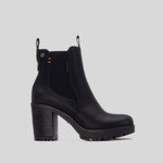 Botín chelsea tacón alto negro REFRESH