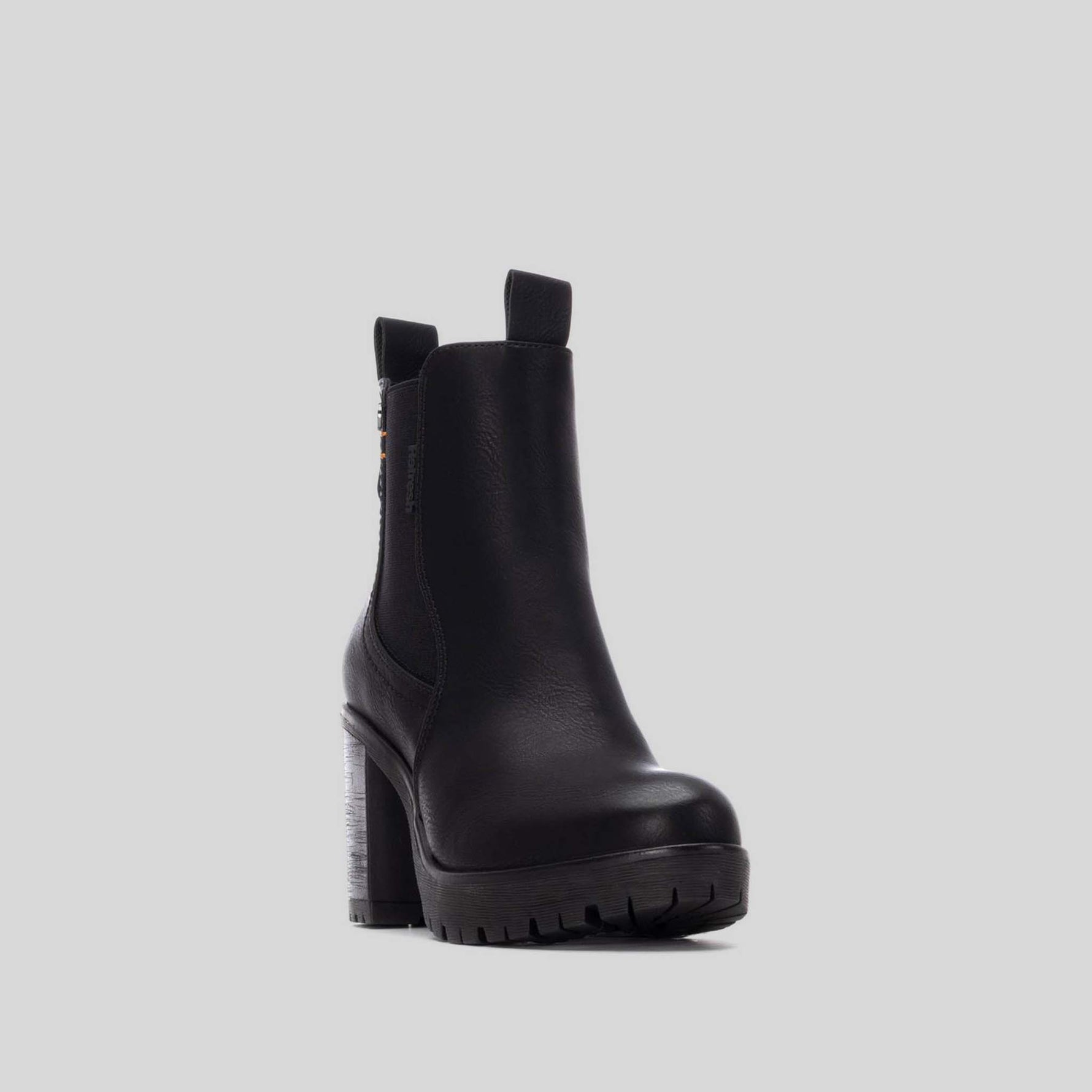 Botín chelsea tacón alto negro REFRESH