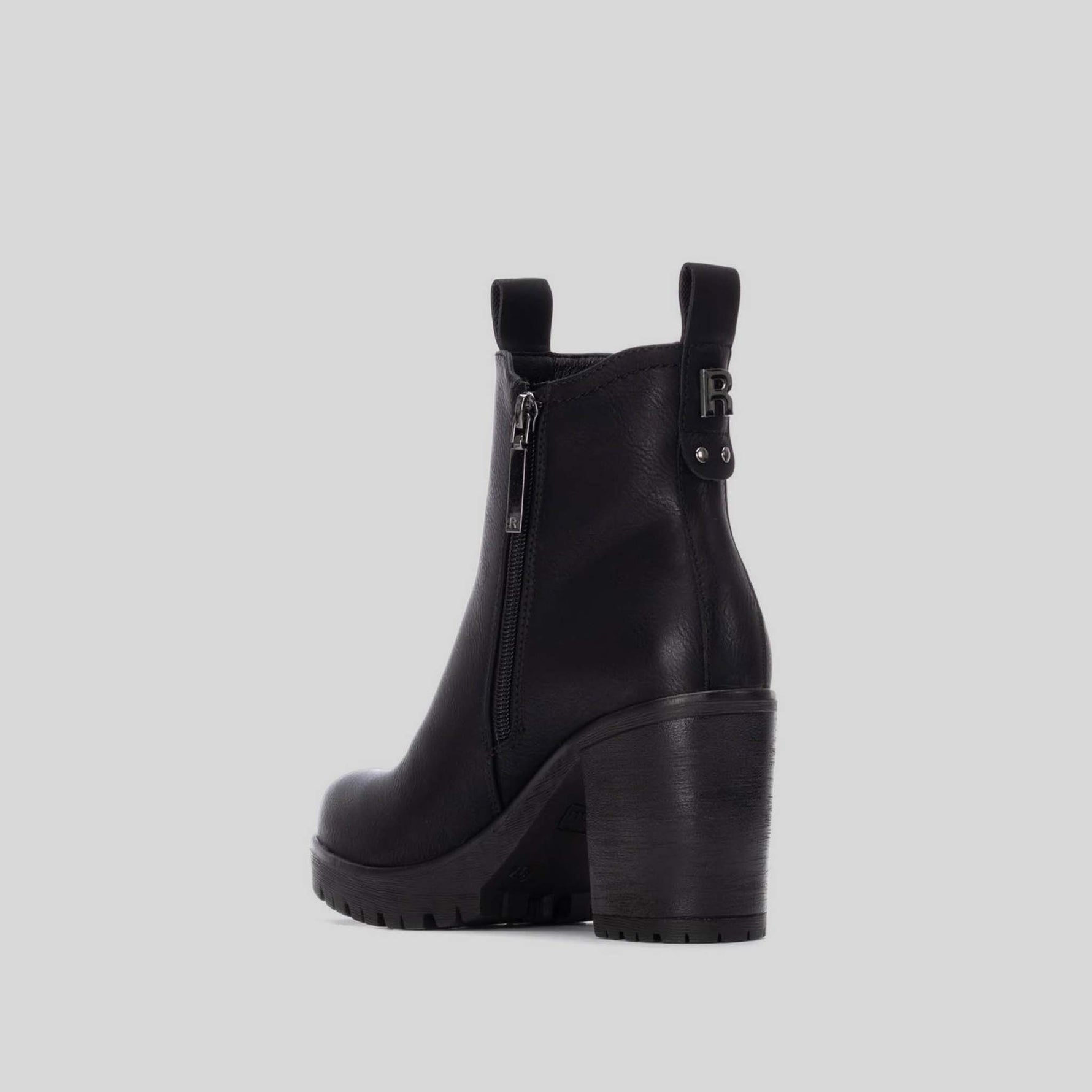 Botín chelsea tacón alto negro REFRESH