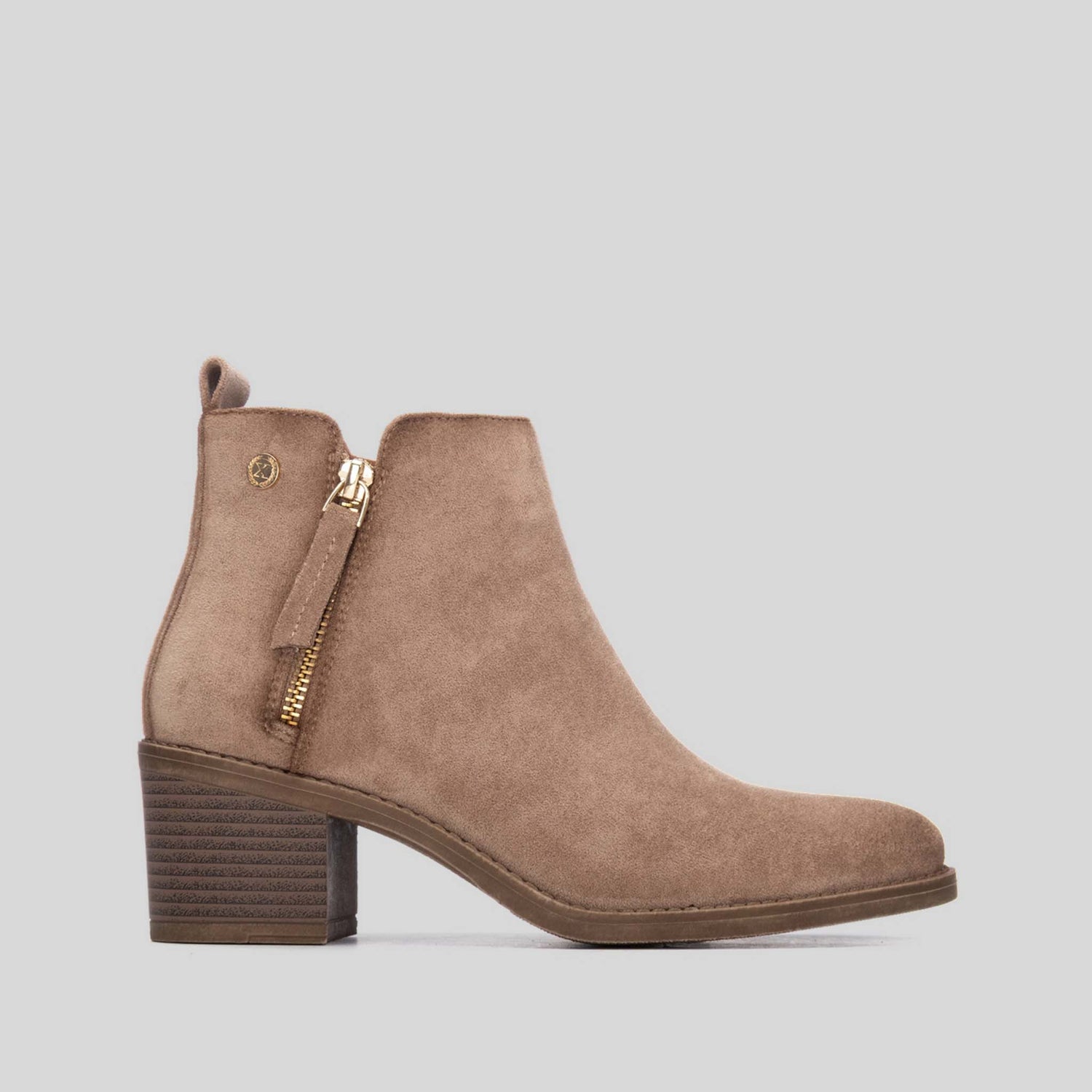Botín tacón beige XTI