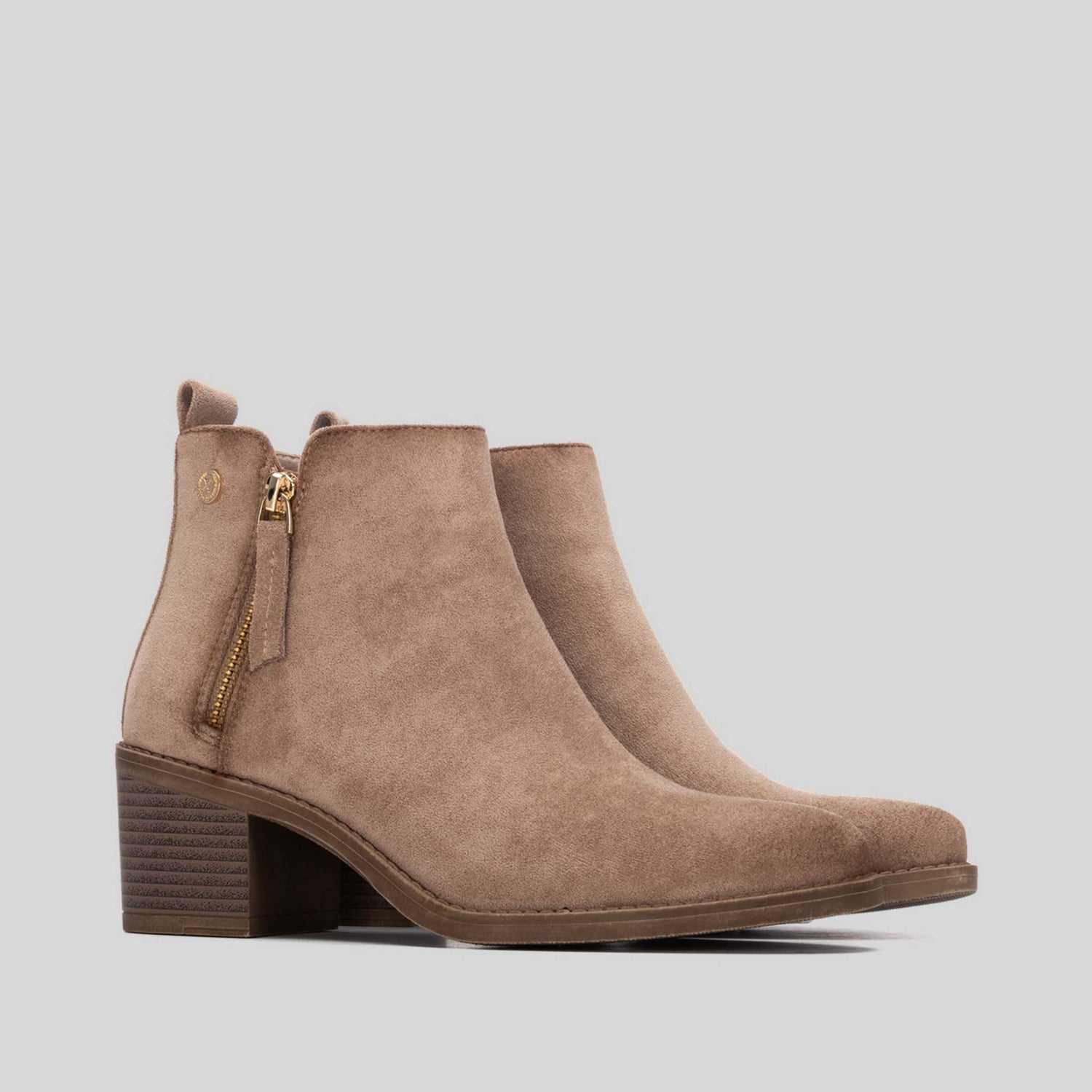 Botín tacón beige XTI