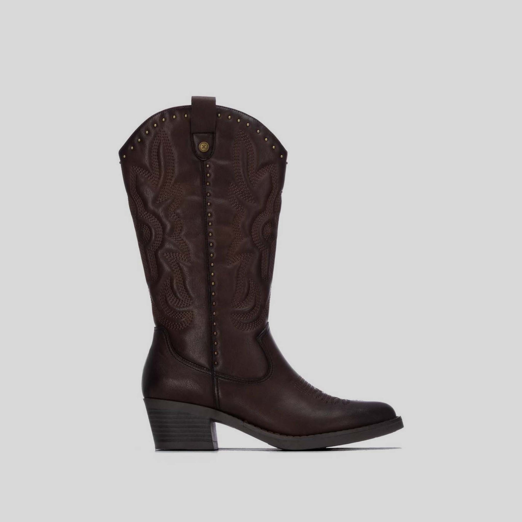 Bota campera tachas marrón XTI