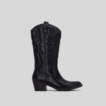 Bota alta campera tacón negro XTI