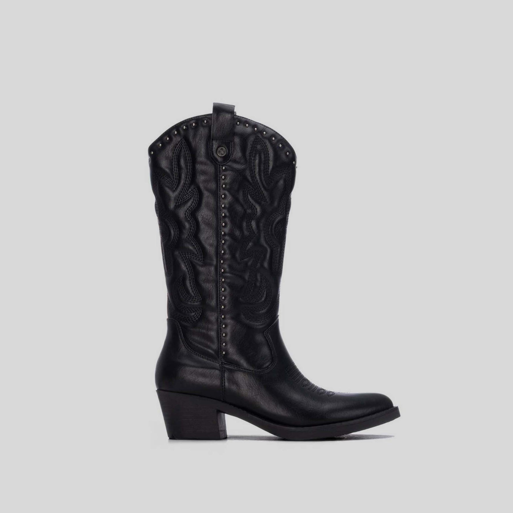 Bota alta campera tacón negro XTI