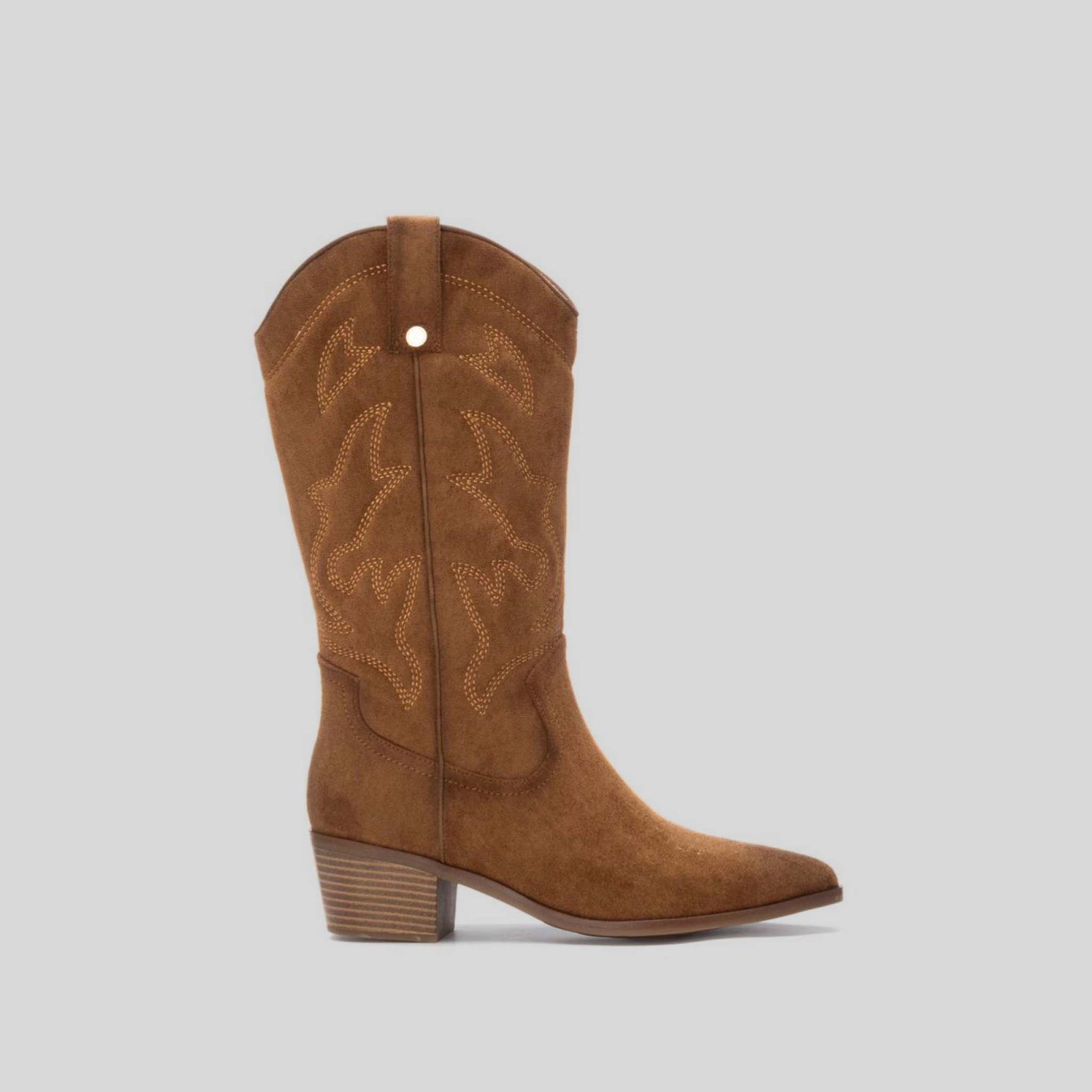 Bota alta campera tacón marrón XTI