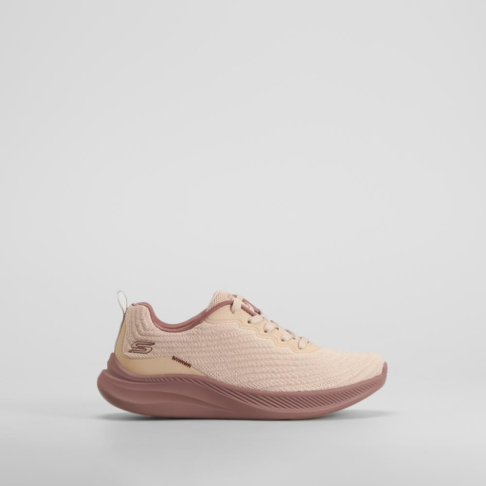 Zapatilla deportiva suela gruesa beige SKECHERS