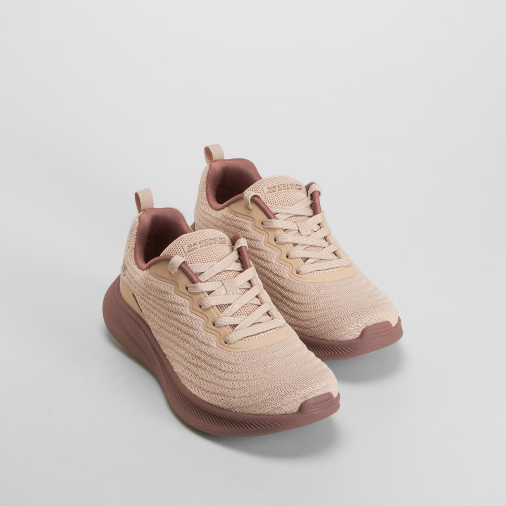 Zapatilla deportiva suela gruesa beige SKECHERS