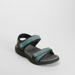 Sandalia tiras ajustables negra y azul UTWO