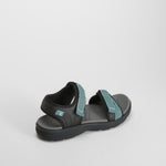 Sandalia tiras ajustables negra y azul UTWO