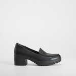 Zapato slip on de tacón bajo negro COMFEET
