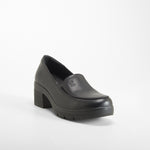 Zapato slip on de tacón bajo negro COMFEET