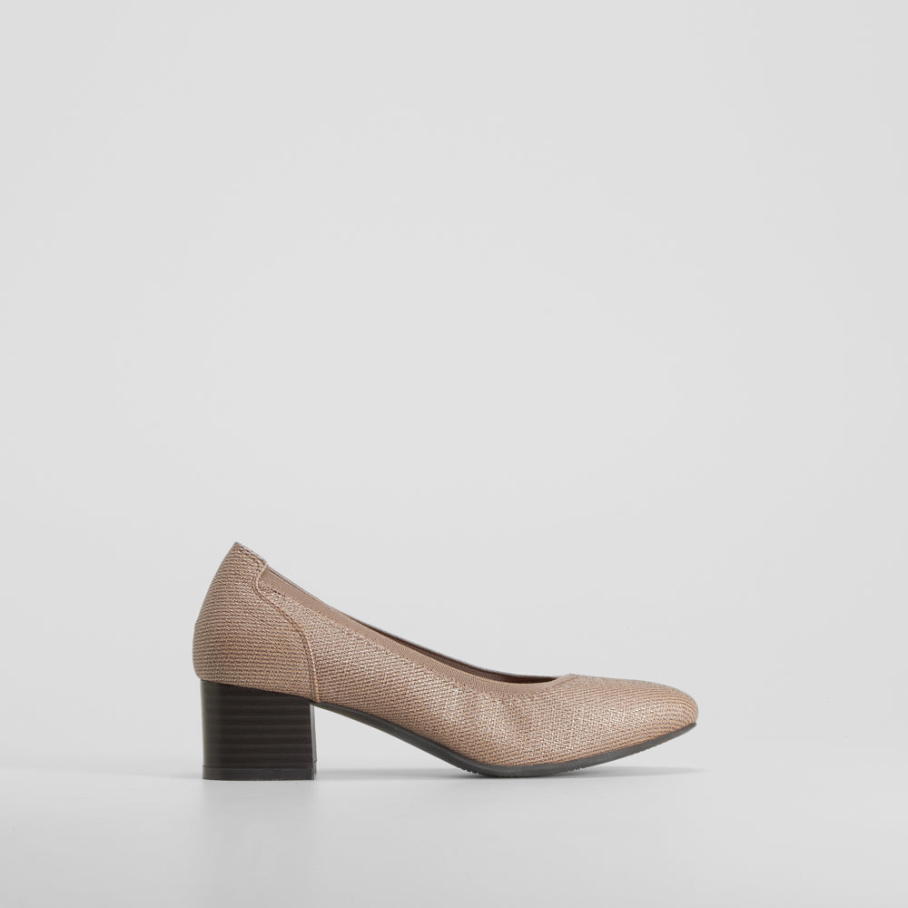 Zapato elegante tacón bajo marrón COMFEET