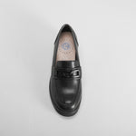 Mocasín tacón ancho negro COMFEET